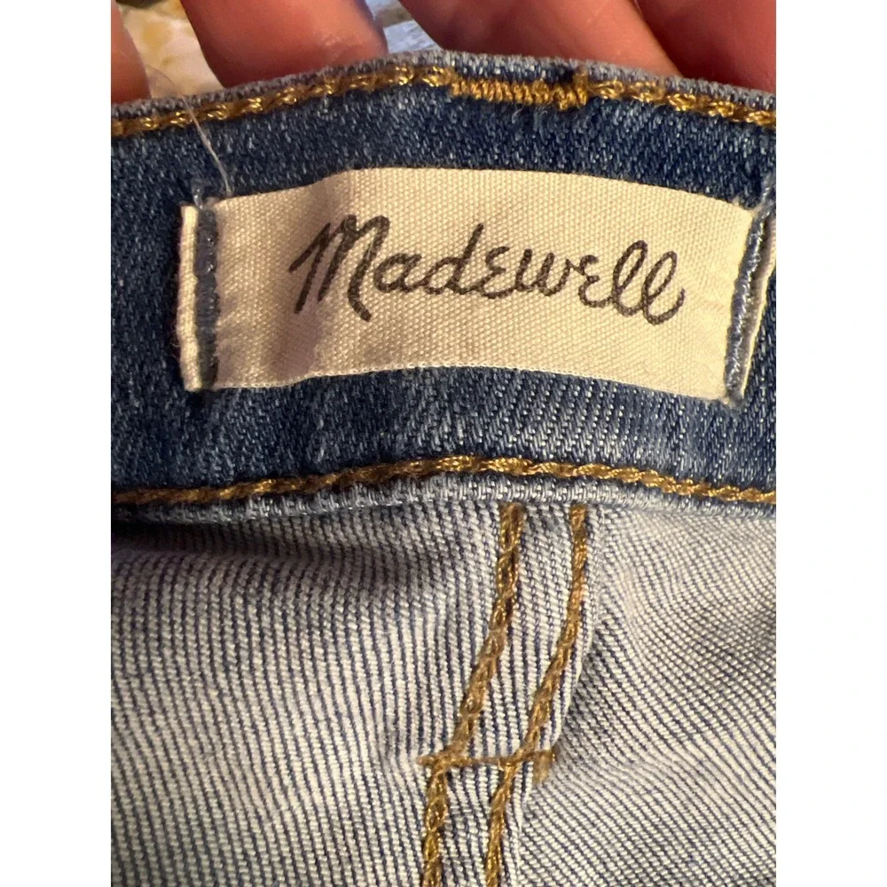 Madewell 10 High Rise Skinny Crop Jeans Womens 33P Denim Light Wash‎
